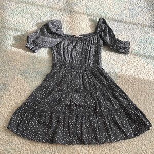 Francescas Sydnee Dotted Puff Sleeve Dress